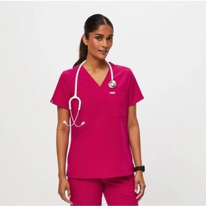Figs Ultra Rose Catarina™ One-Pocket Scrub Top